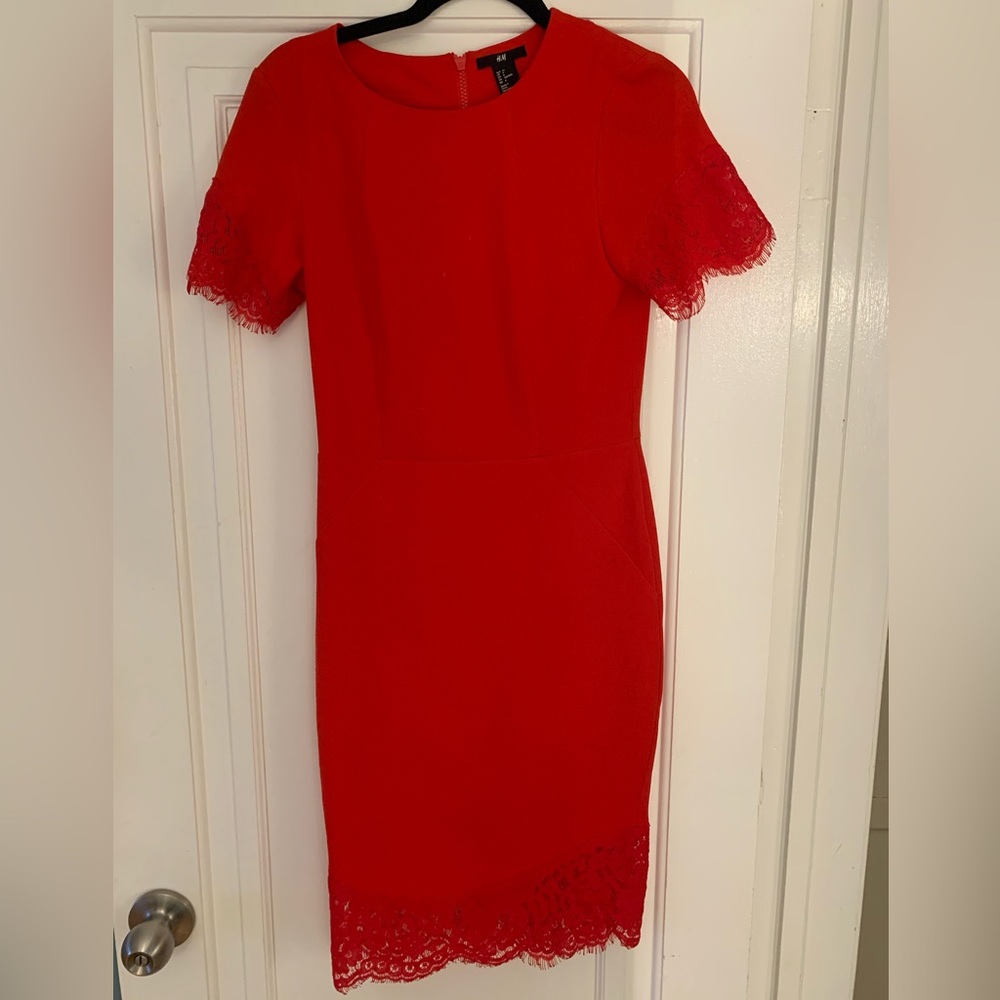 H&M fitted holiday dress. Size 6.
